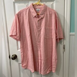 Sonoma Vacation Pink Business Casual Button Down